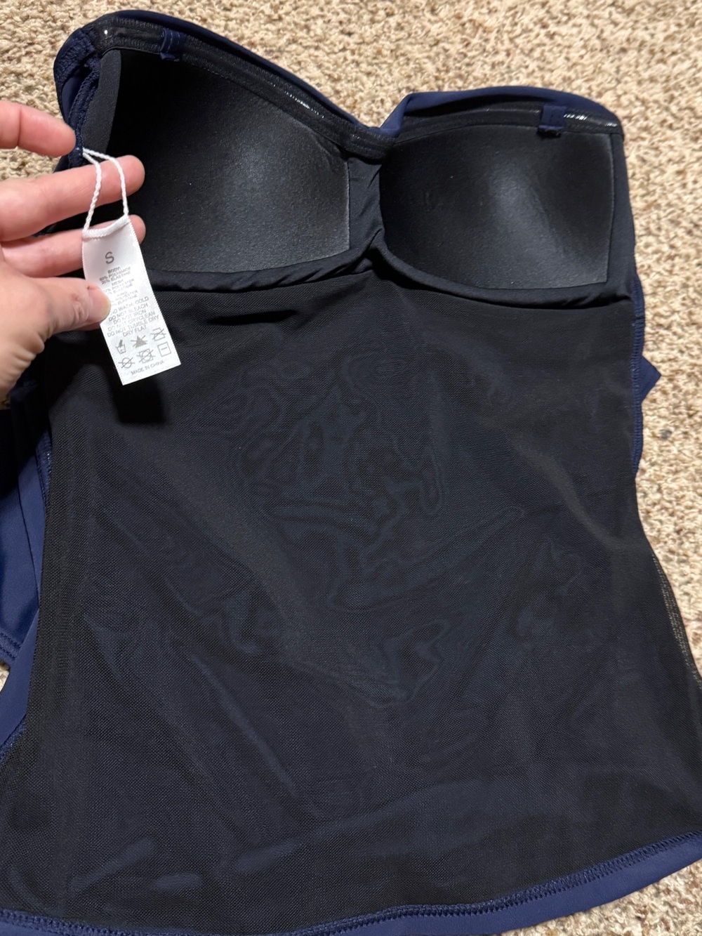 Navy Blue Women's Tankini Set Womens Size S NWT - Picture 8 of 9